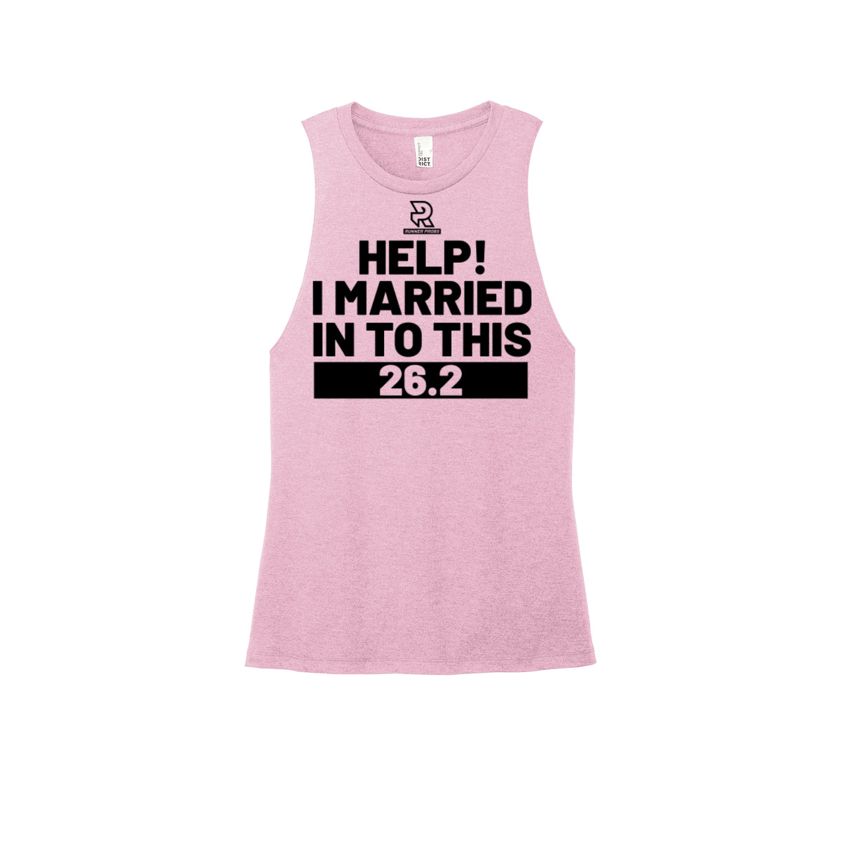 HELP! I MARRIED INTO THIS 26.2 (Black) - Womens Perfect Tri Muscle Tank