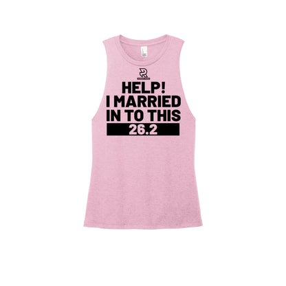 HELP! I MARRIED INTO THIS 26.2 (Black) - Womens Perfect Tri Muscle Tank