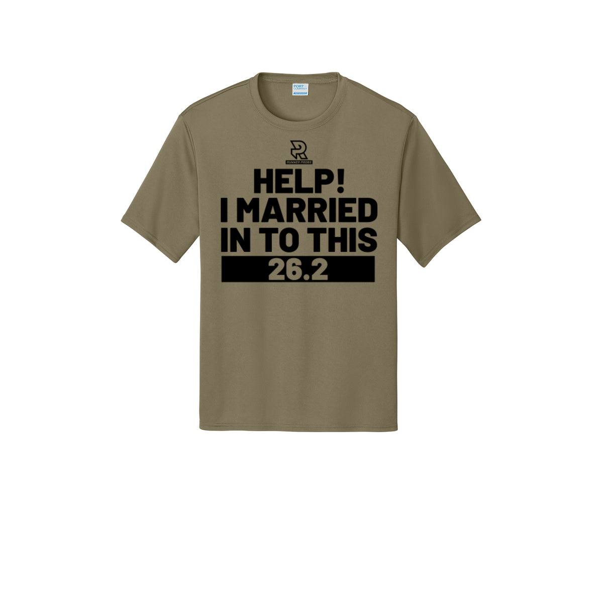 HELP! I MARRIED INTO THIS 26.2 (Black) - Short Sleeve Performance Tee