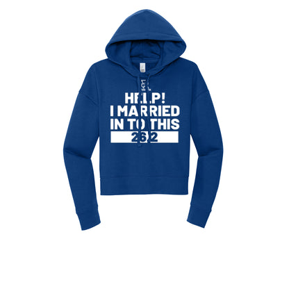 HELP! I MARRIED INTO THIS 26.2 (White) - Womens Fleece Hoodie