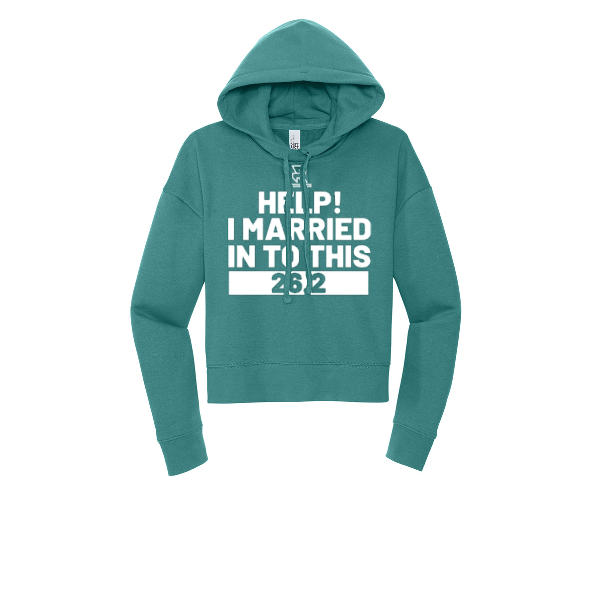 HELP! I MARRIED INTO THIS 26.2 (White) - Womens Fleece Hoodie
