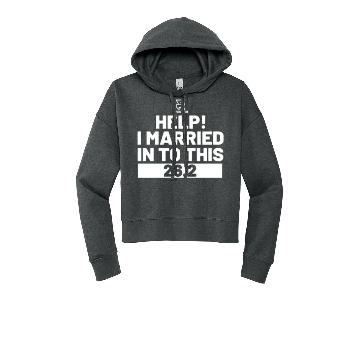 HELP! I MARRIED INTO THIS 26.2 (White) - Womens Fleece Hoodie
