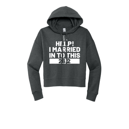 HELP! I MARRIED INTO THIS 26.2 (White) - Womens Fleece Hoodie
