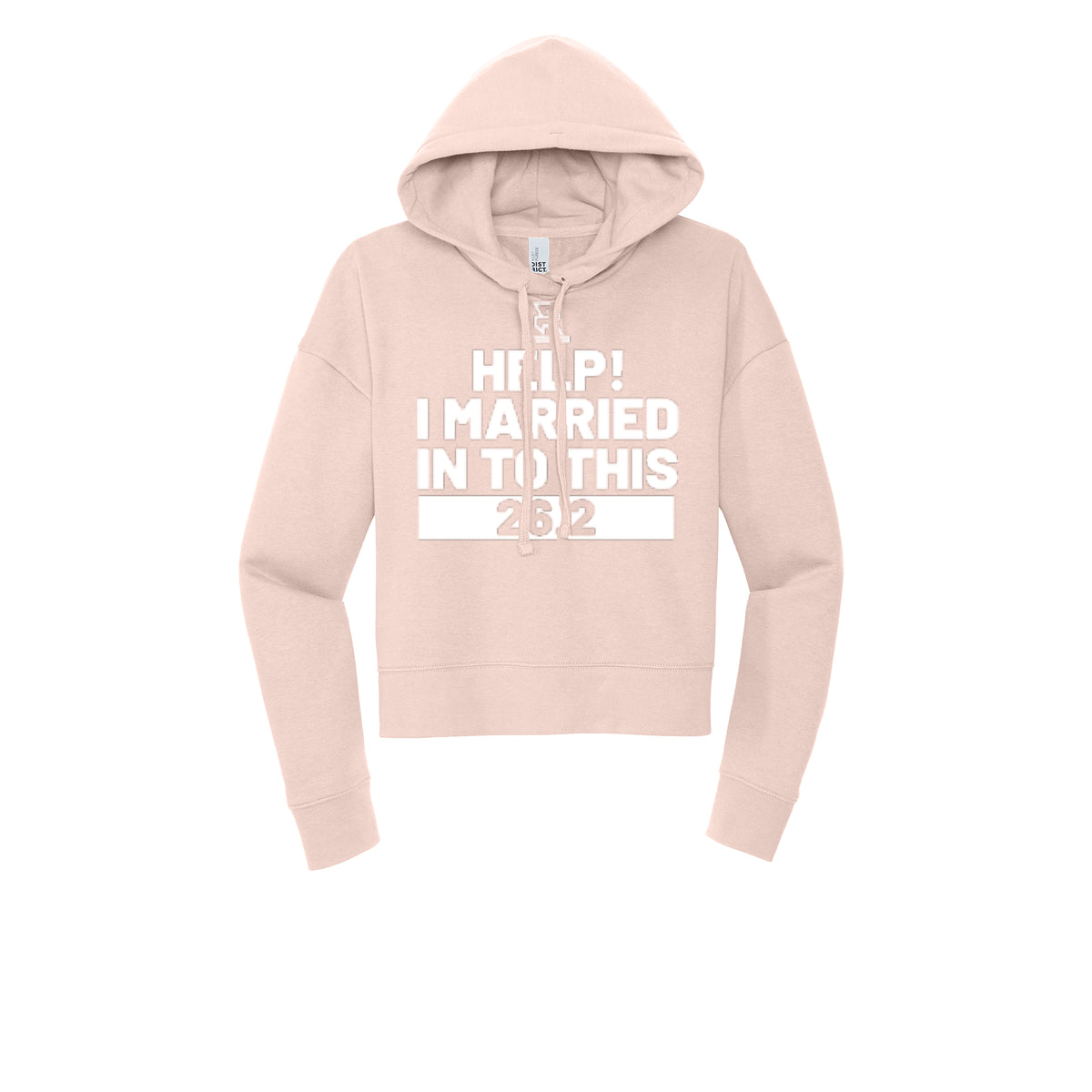 HELP! I MARRIED INTO THIS 26.2 (White) - Womens Fleece Hoodie