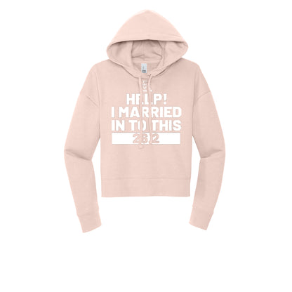 HELP! I MARRIED INTO THIS 26.2 (White) - Womens Fleece Hoodie