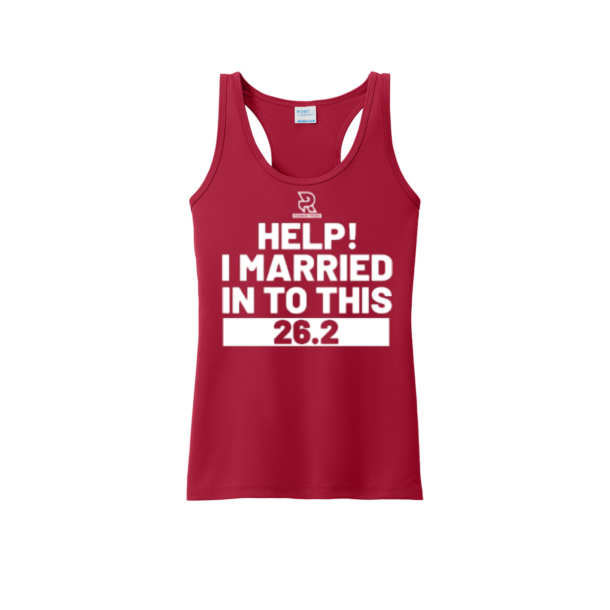 HELP! I MARRIED INTO THIS 26.2 (White) - Womens Performance Tank