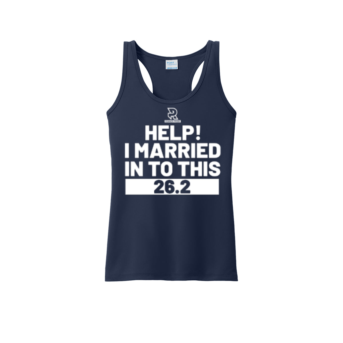 HELP! I MARRIED INTO THIS 26.2 (White) - Womens Performance Tank