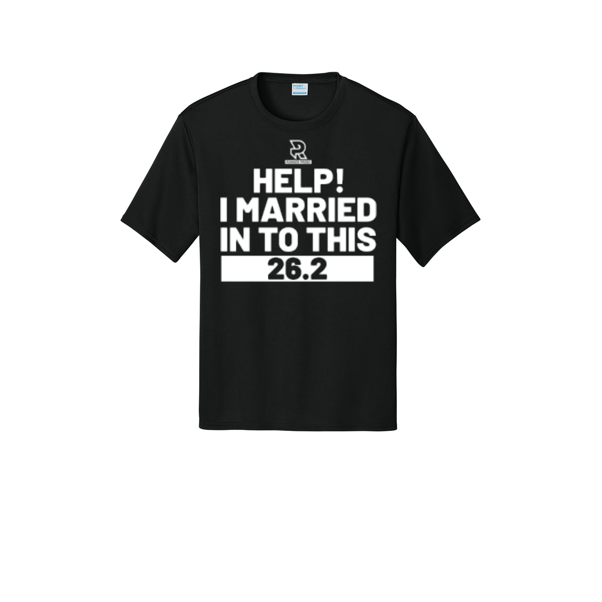 HELP! I MARRIED INTO THIS 26.2 (White) - Short Sleeve Performance Tee