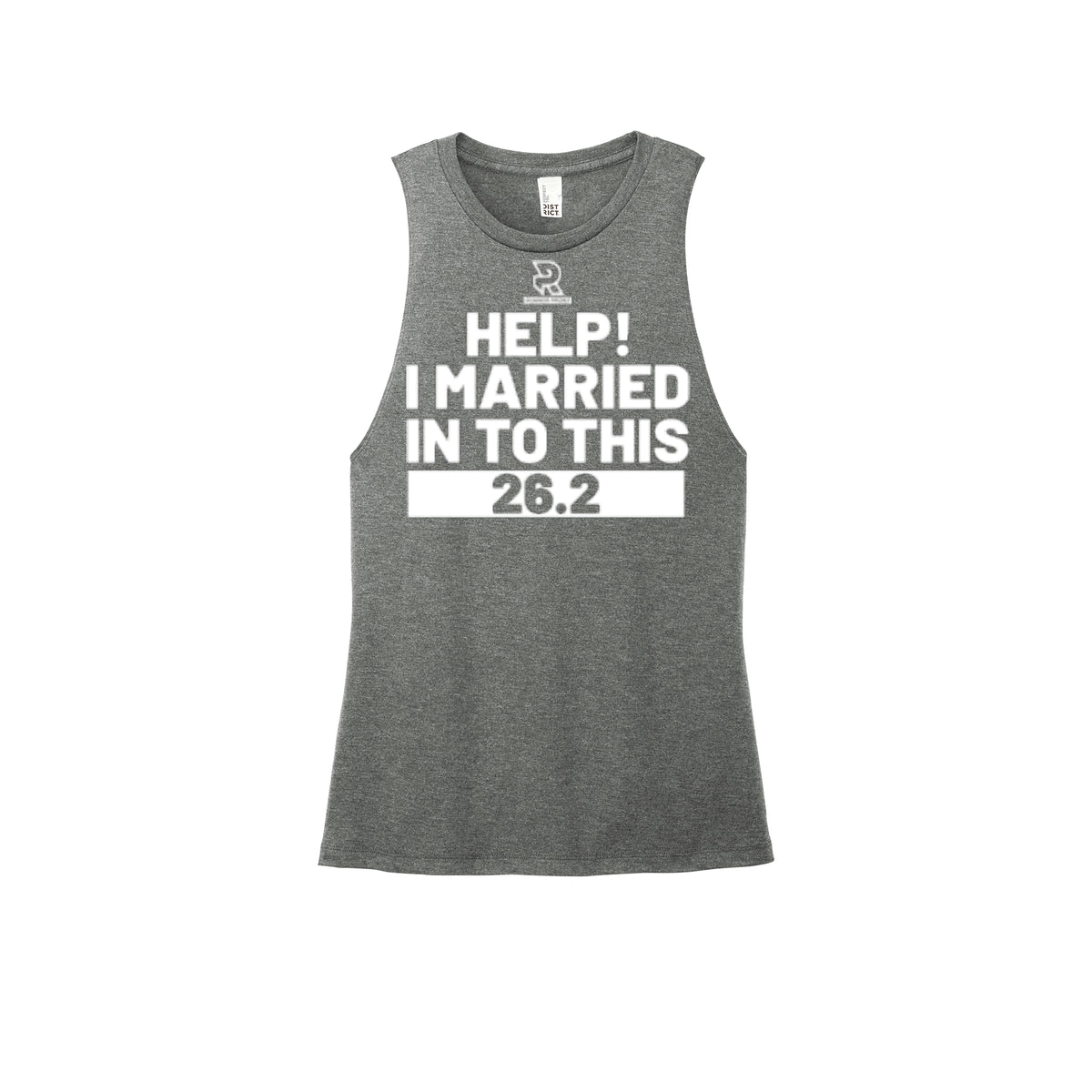 HELP! I MARRIED INTO THIS 26.2 (White) - Womens Perfect Tri Muscle Tank
