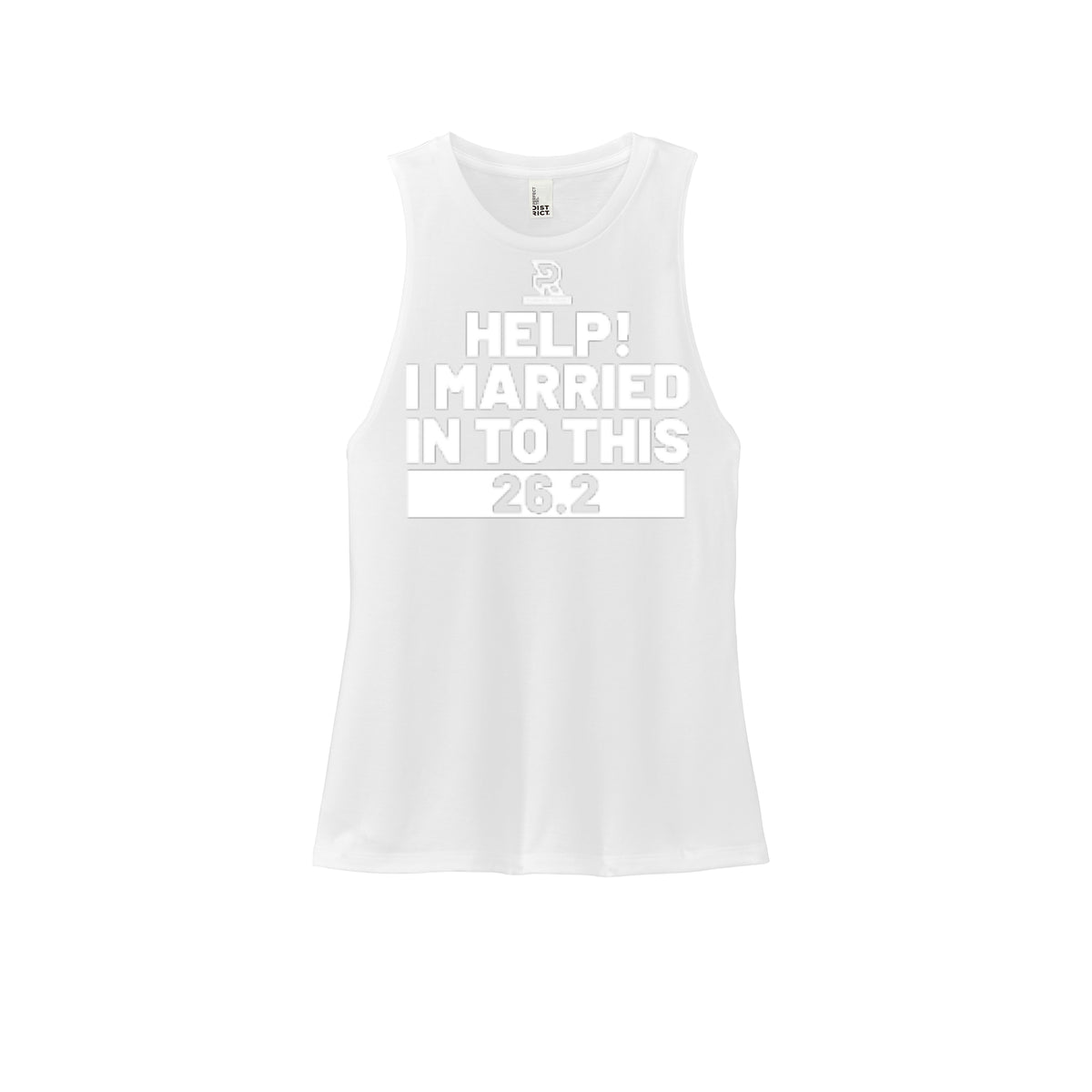 HELP! I MARRIED INTO THIS 26.2 (White) - Womens Perfect Tri Muscle Tank