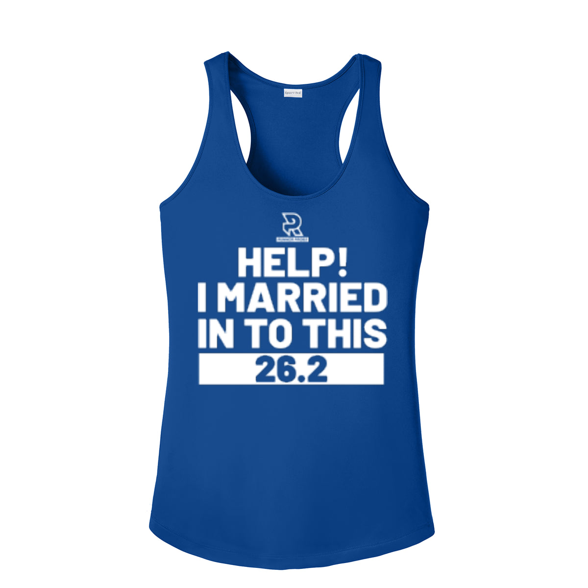 HELP! I MARRIED INTO THIS 26.2 (White) - Womens Competitor Racerback Tank