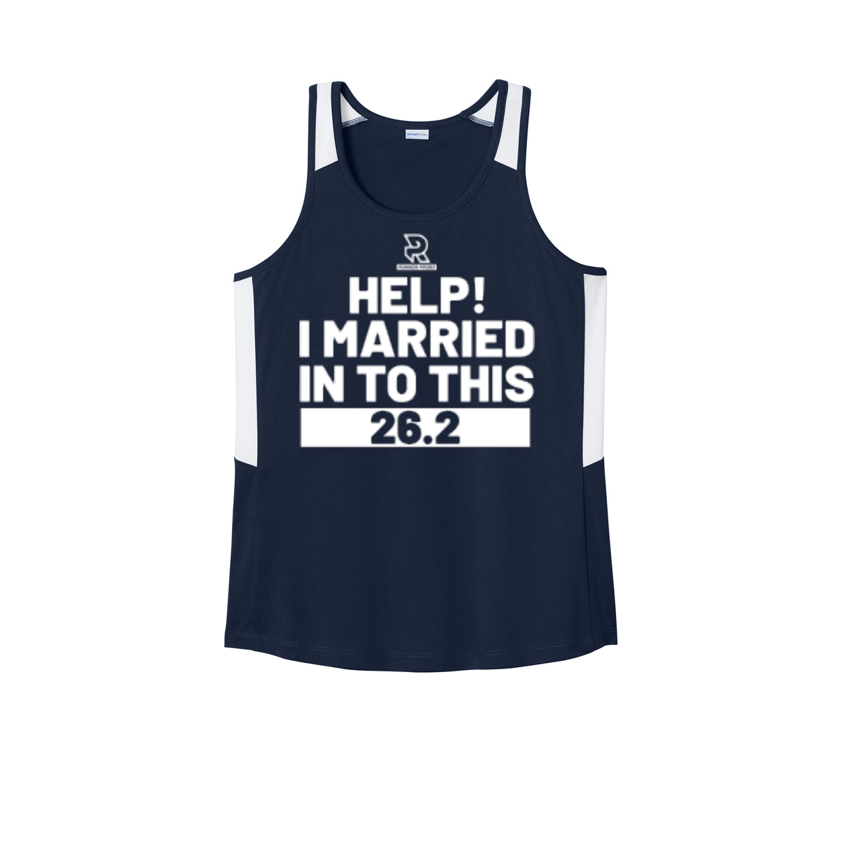 HELP! I MARRIED INTO THIS 26.2 (White) - Womens Club Track Tank
