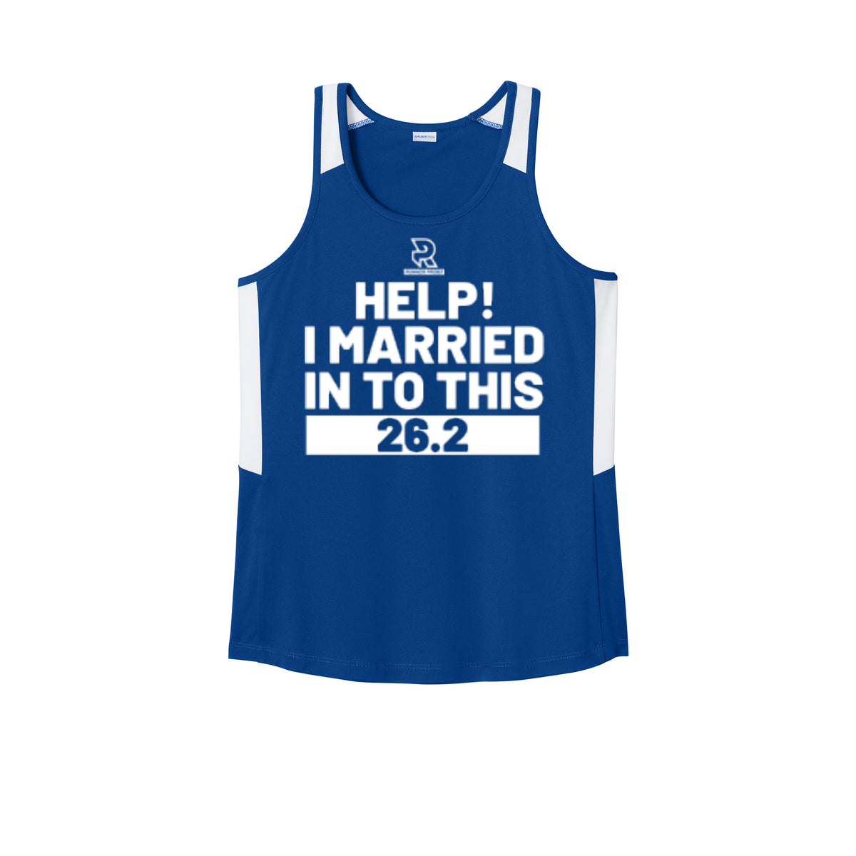 HELP! I MARRIED INTO THIS 26.2 (White) - Womens Club Track Tank