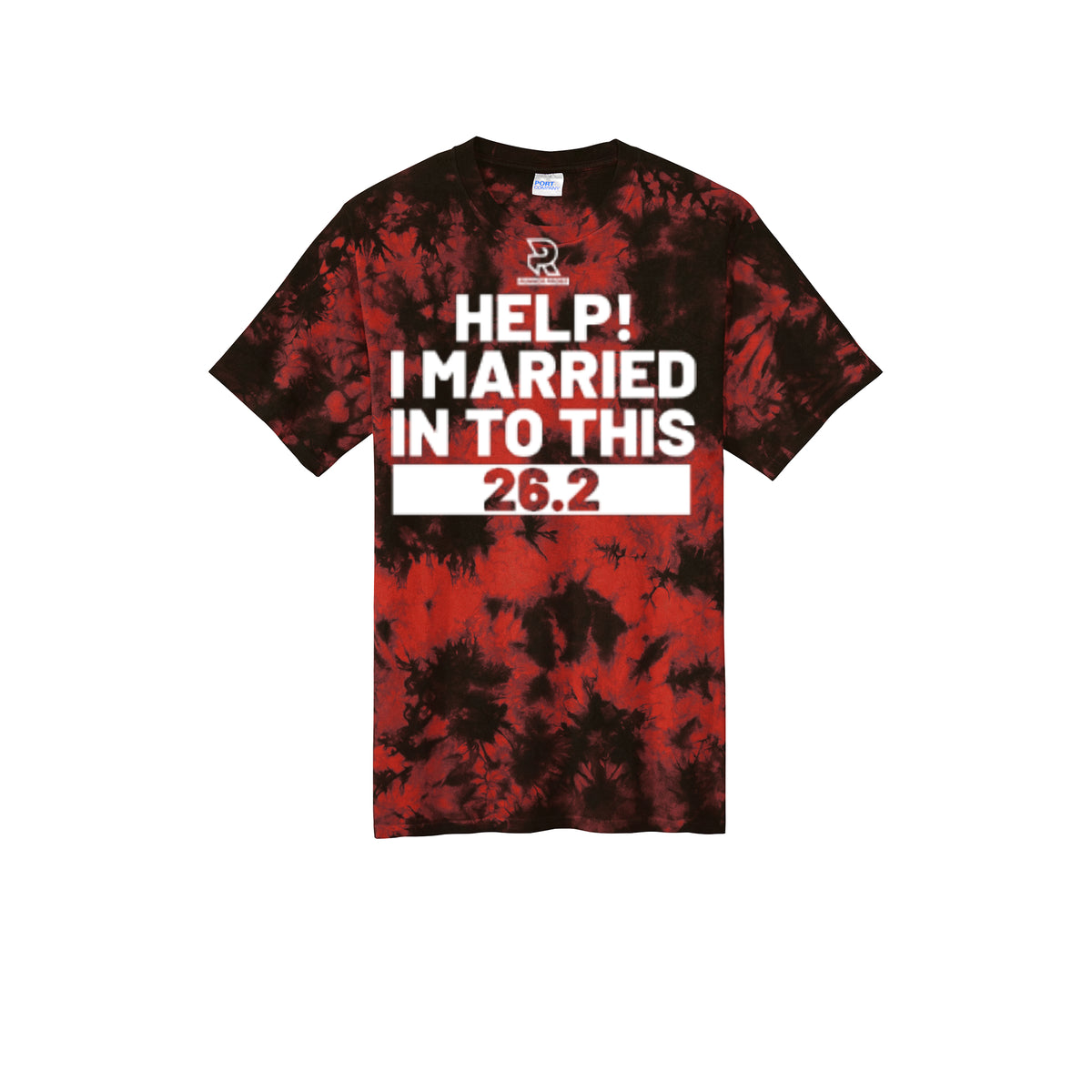 HELP! I MARRIED INTO THIS 26.2 (White) - Short Sleeve Tie Dye Cotton Tee
