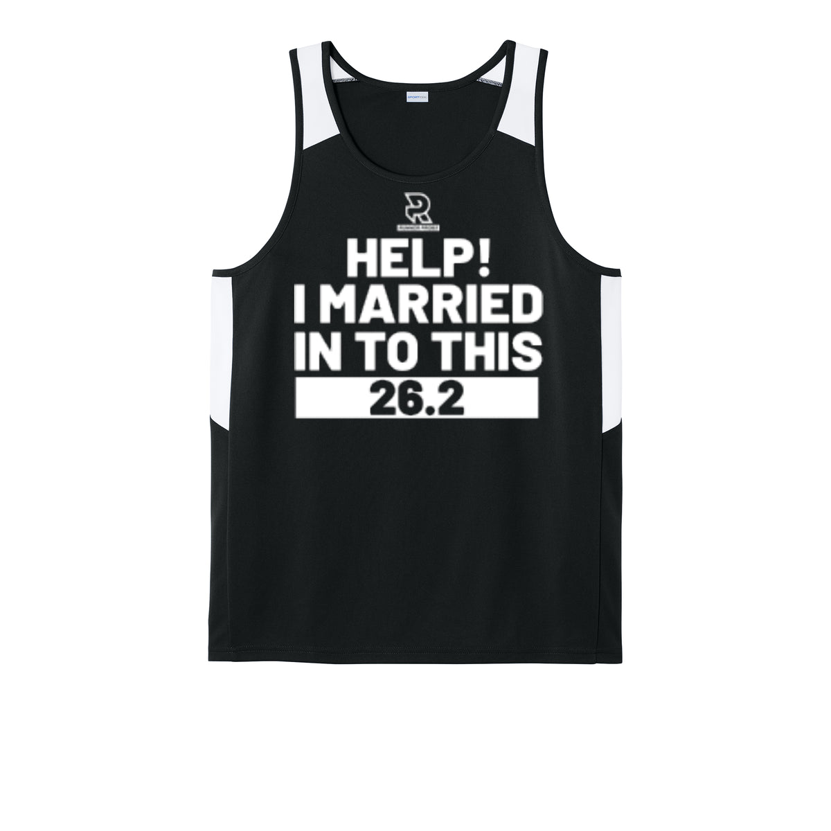 HELP! I MARRIED INTO THIS 26.2 (White) - Mens Club Track Tank