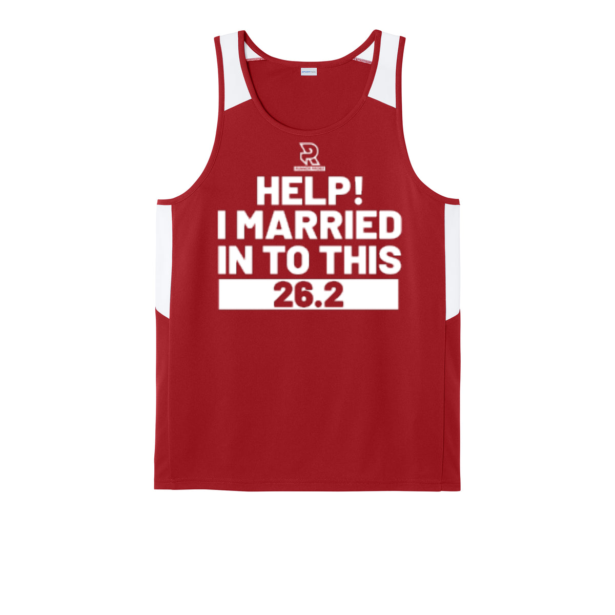 HELP! I MARRIED INTO THIS 26.2 (White) - Mens Club Track Tank