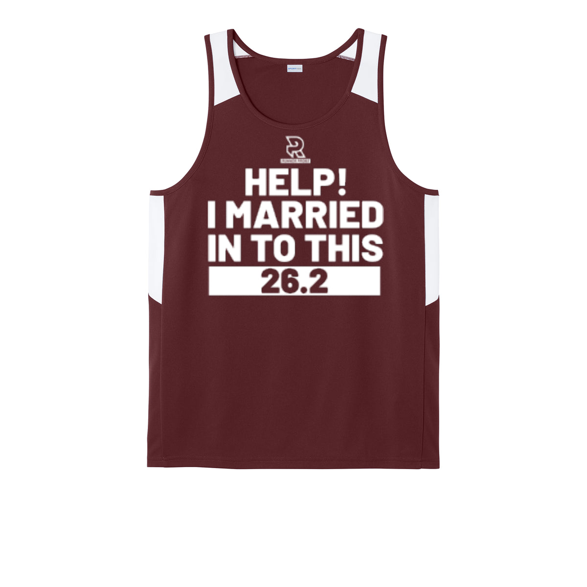 HELP! I MARRIED INTO THIS 26.2 (White) - Mens Club Track Tank