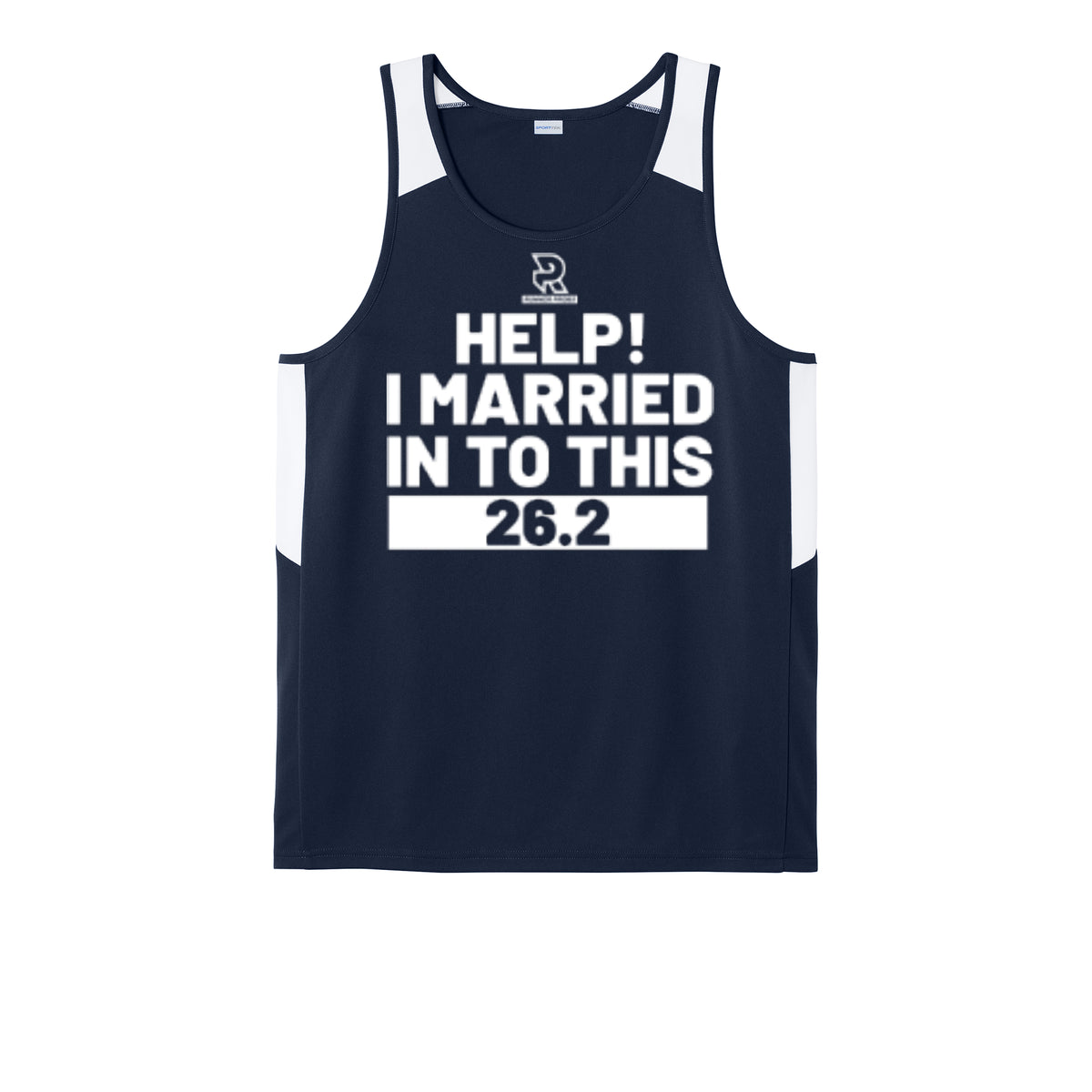 HELP! I MARRIED INTO THIS 26.2 (White) - Mens Club Track Tank