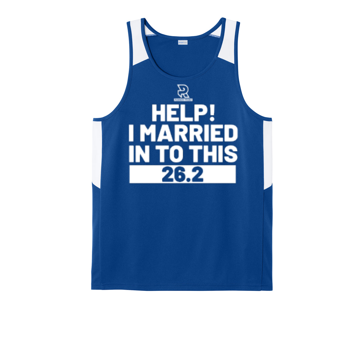 HELP! I MARRIED INTO THIS 26.2 (White) - Mens Club Track Tank