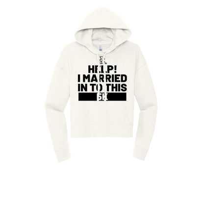 HELP! I MARRIED INTO THIS 5K (Black) - Womens Fleece Hoodie