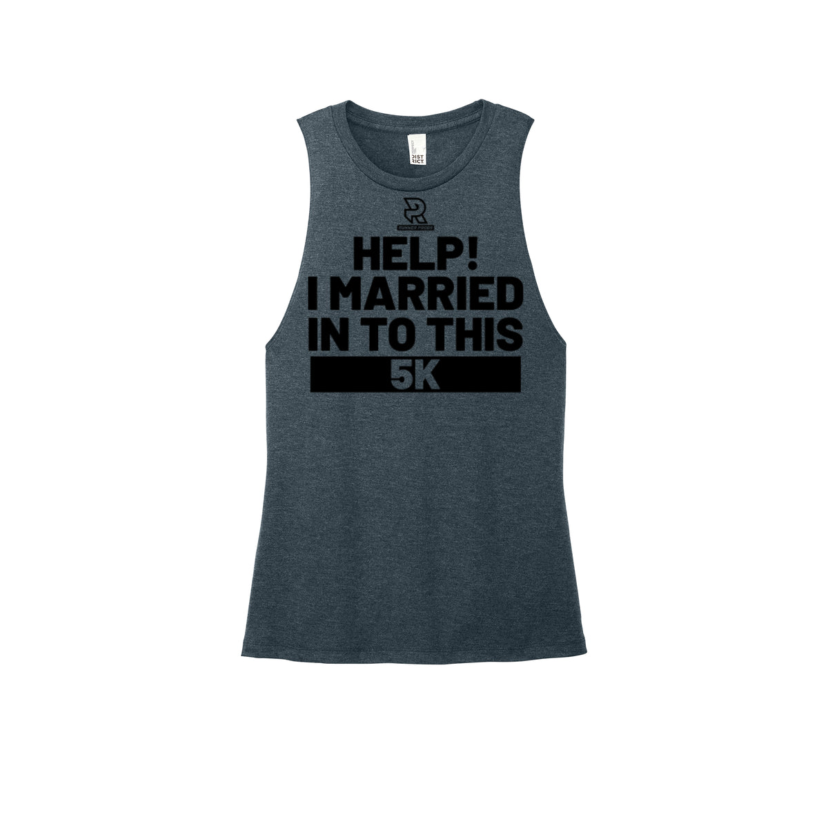 HELP! I MARRIED INTO THIS 5K (Black) - Womens Perfect Tri Muscle Tank