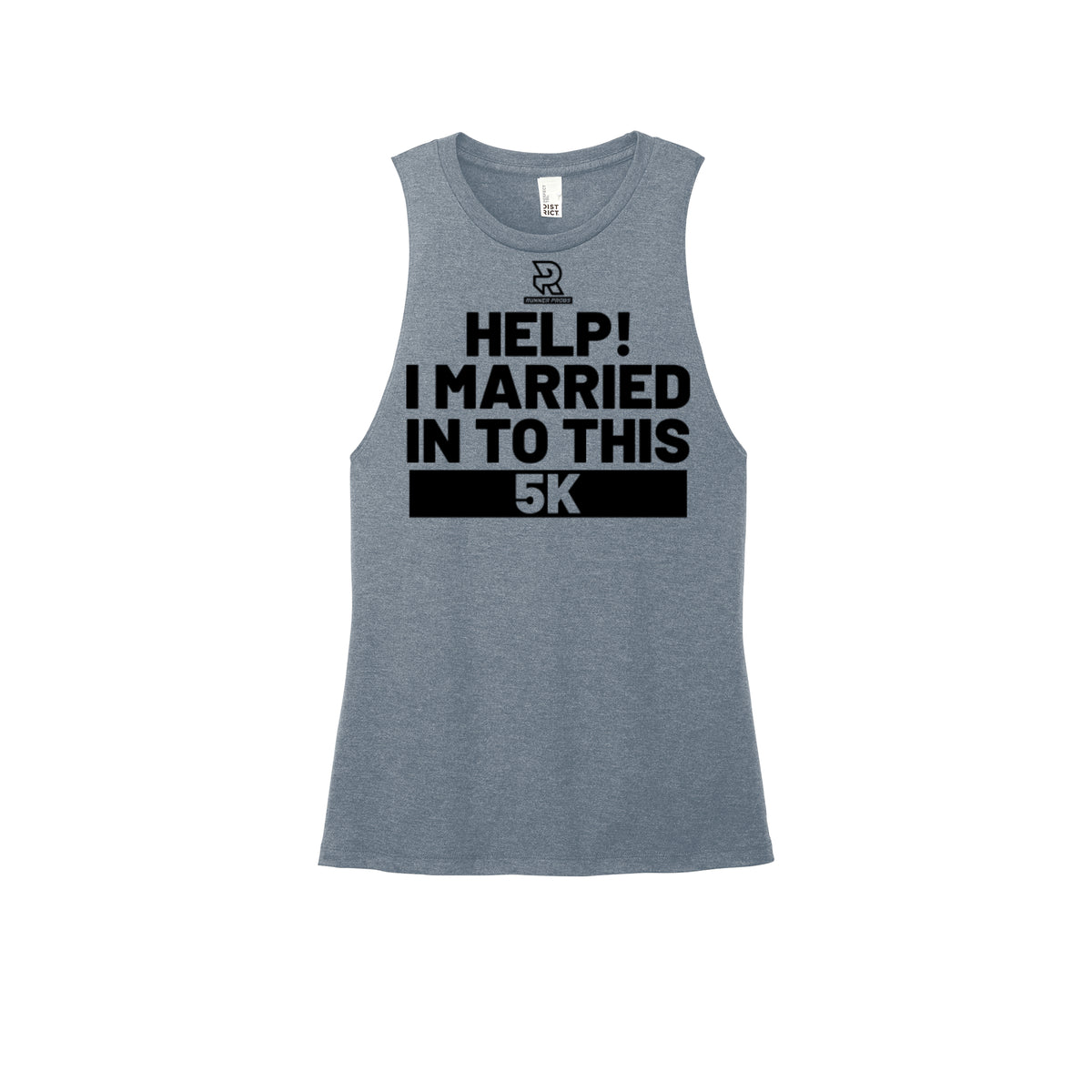 HELP! I MARRIED INTO THIS 5K (Black) - Womens Perfect Tri Muscle Tank