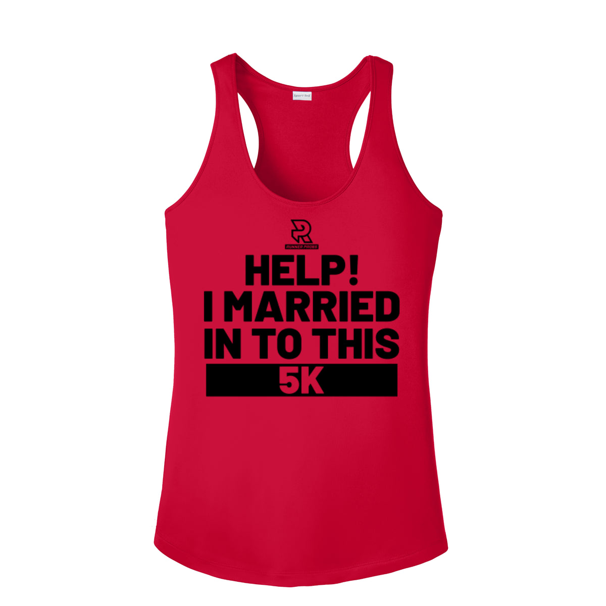 HELP! I MARRIED INTO THIS 5K (Black) - Womens Competitor Racerback Tank