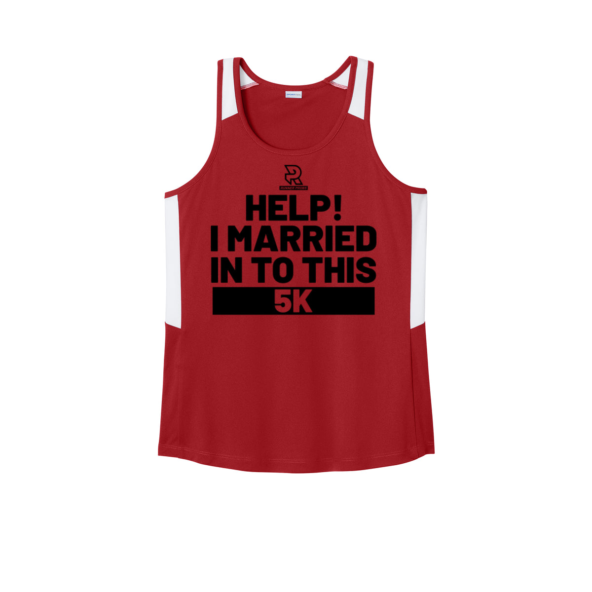 HELP! I MARRIED INTO THIS 5K (Black) - Womens Club Track Tank