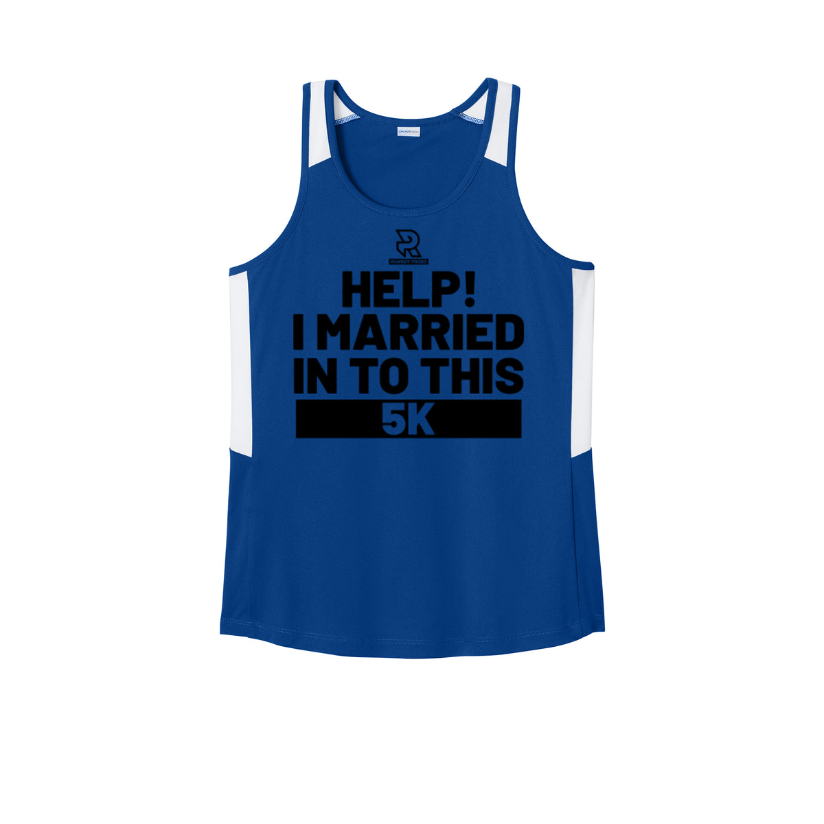 HELP! I MARRIED INTO THIS 5K (Black) - Womens Club Track Tank