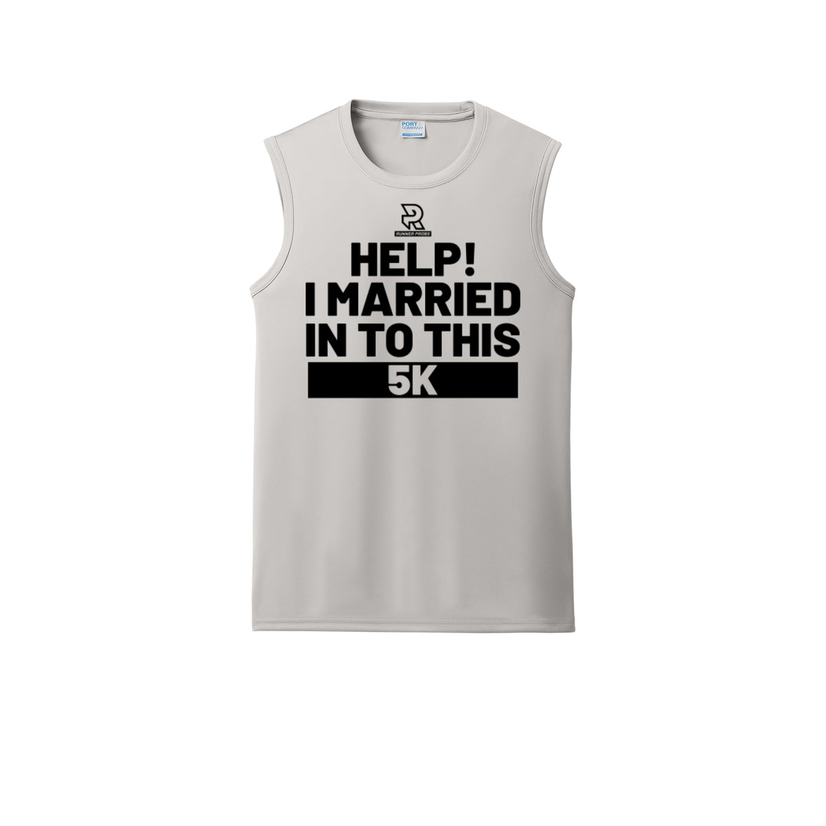 HELP! I MARRIED INTO THIS 5K (Black) - Sleeveless Performance Tee