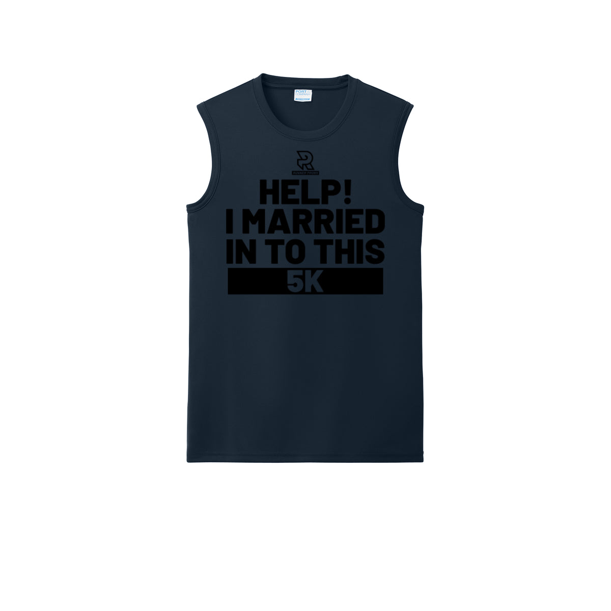 HELP! I MARRIED INTO THIS 5K (Black) - Sleeveless Performance Tee