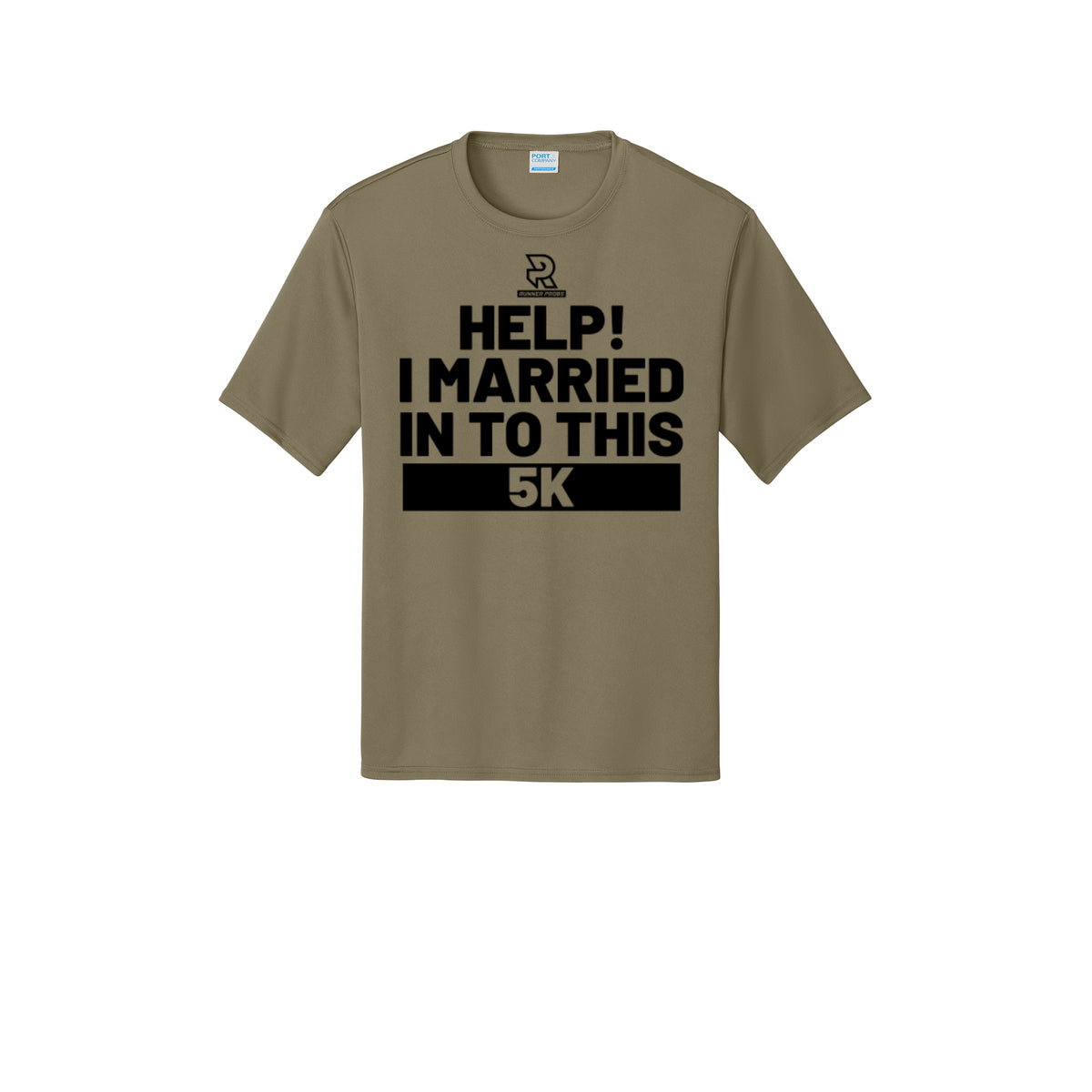 HELP! I MARRIED INTO THIS 5K (Black) - Short Sleeve Performance Tee