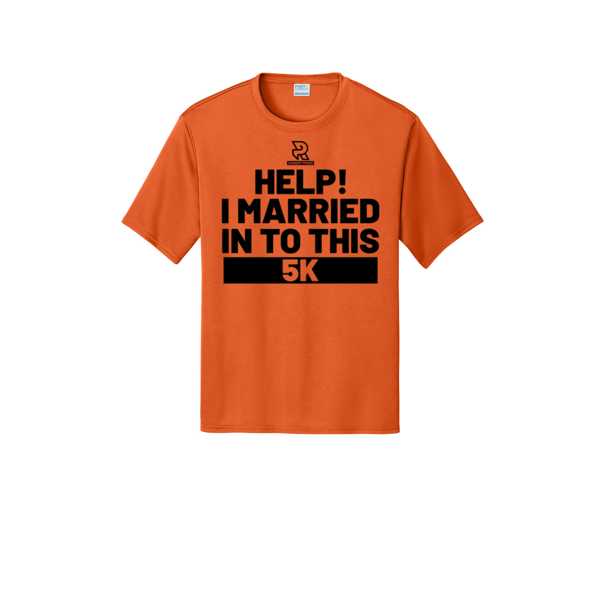 HELP! I MARRIED INTO THIS 5K (Black) - Short Sleeve Performance Tee