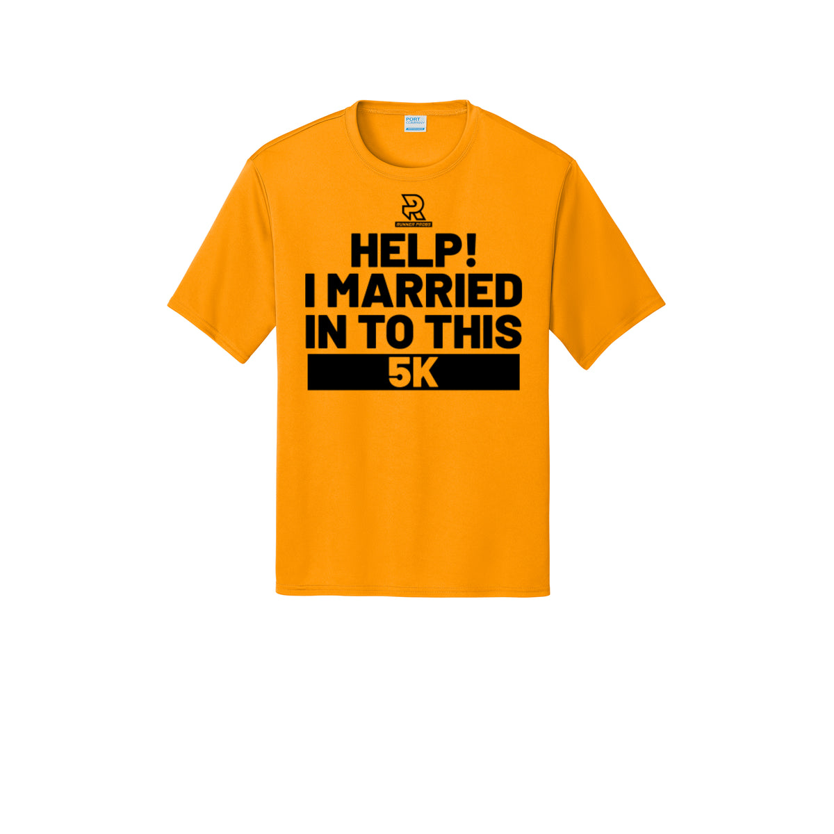 HELP! I MARRIED INTO THIS 5K (Black) - Short Sleeve Performance Tee