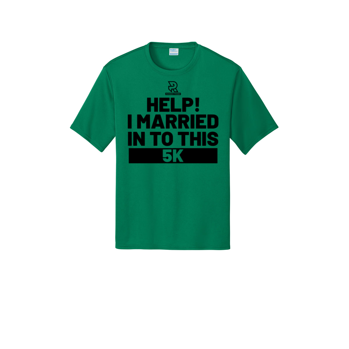 HELP! I MARRIED INTO THIS 5K (Black) - Short Sleeve Performance Tee