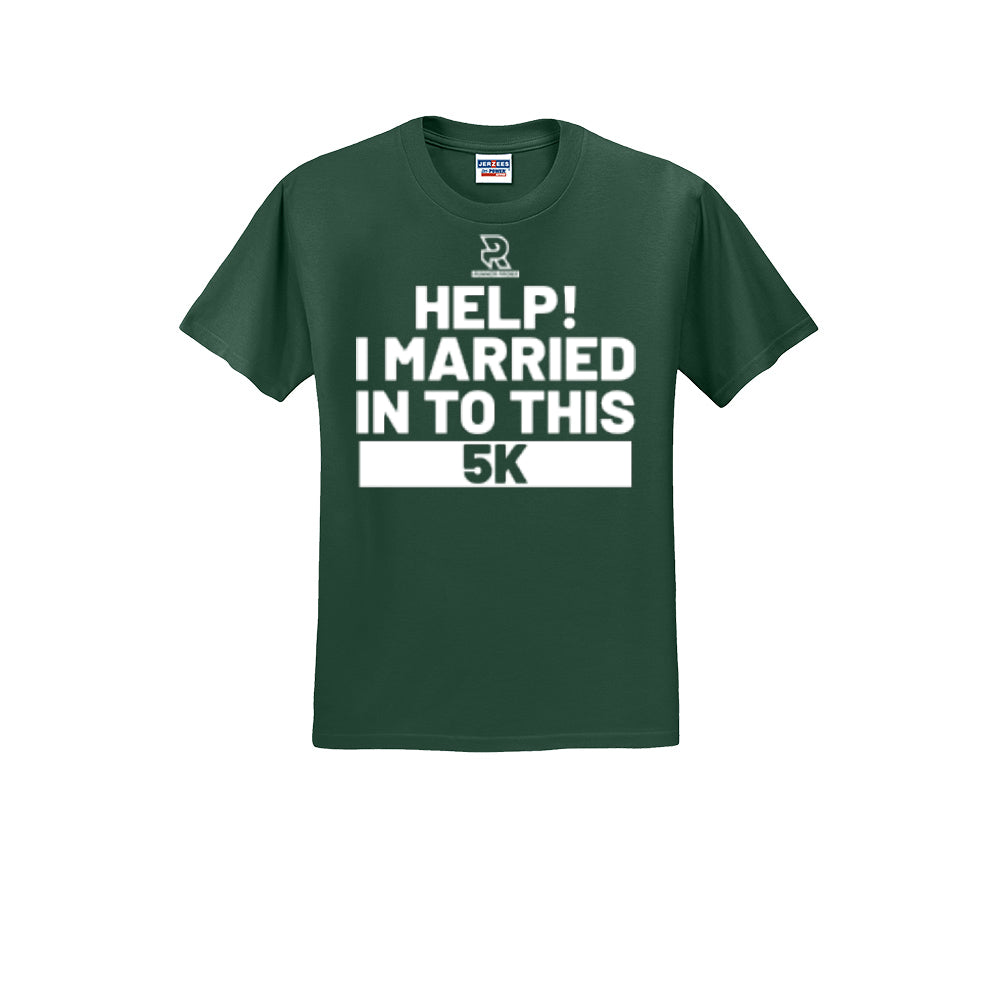HELP! I MARRIED INTO THIS 5K (White) - Short Sleeve Cotton Tee
