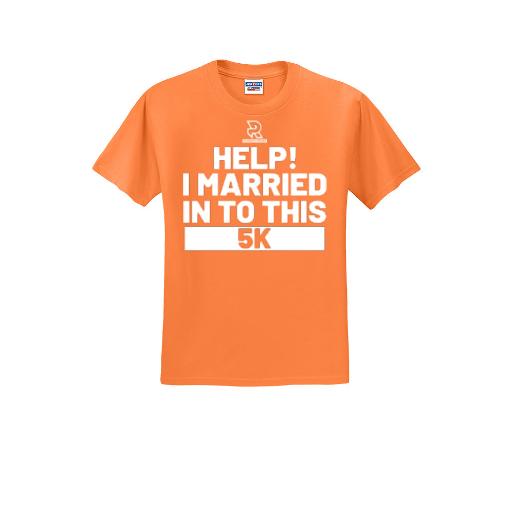 HELP! I MARRIED INTO THIS 5K (White) - Short Sleeve Cotton Tee
