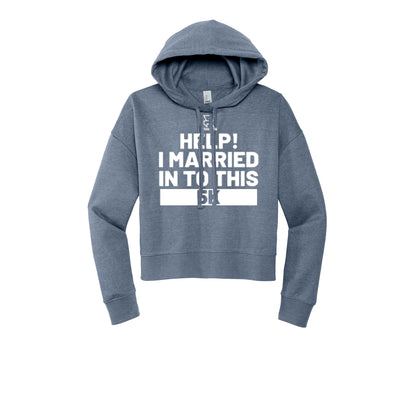 HELP! I MARRIED INTO THIS 5K (White) - Womens Fleece Hoodie