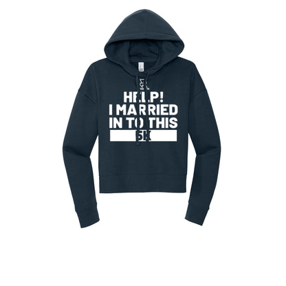 HELP! I MARRIED INTO THIS 5K (White) - Womens Fleece Hoodie