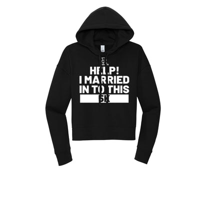 HELP! I MARRIED INTO THIS 5K (White) - Womens Fleece Hoodie