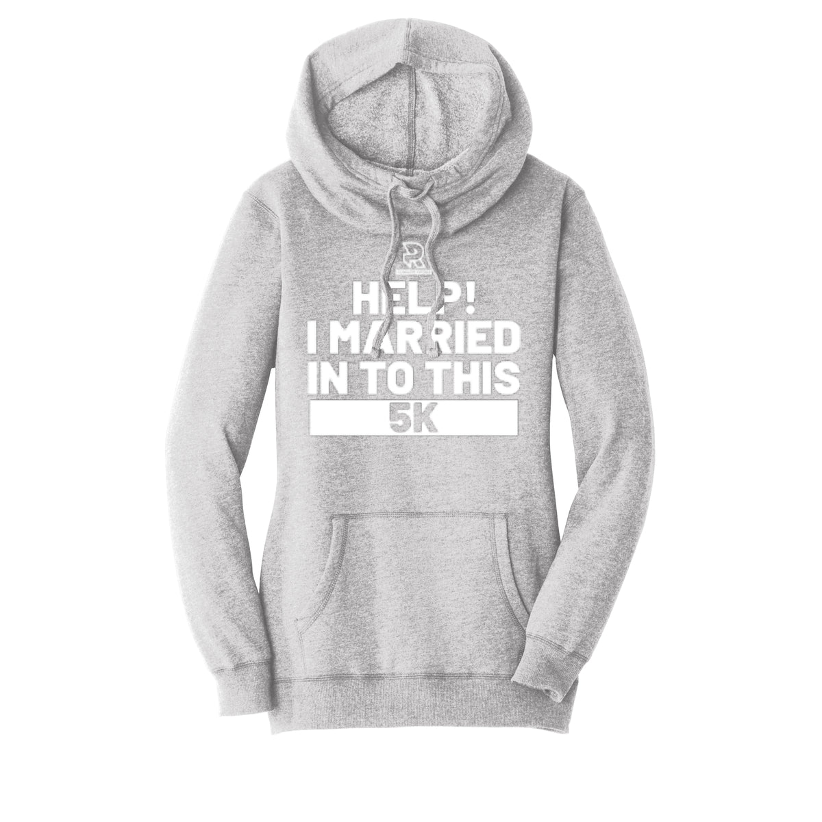 HELP! I MARRIED INTO THIS 5K (White) - Womens Lightweight Fleece Hoodie