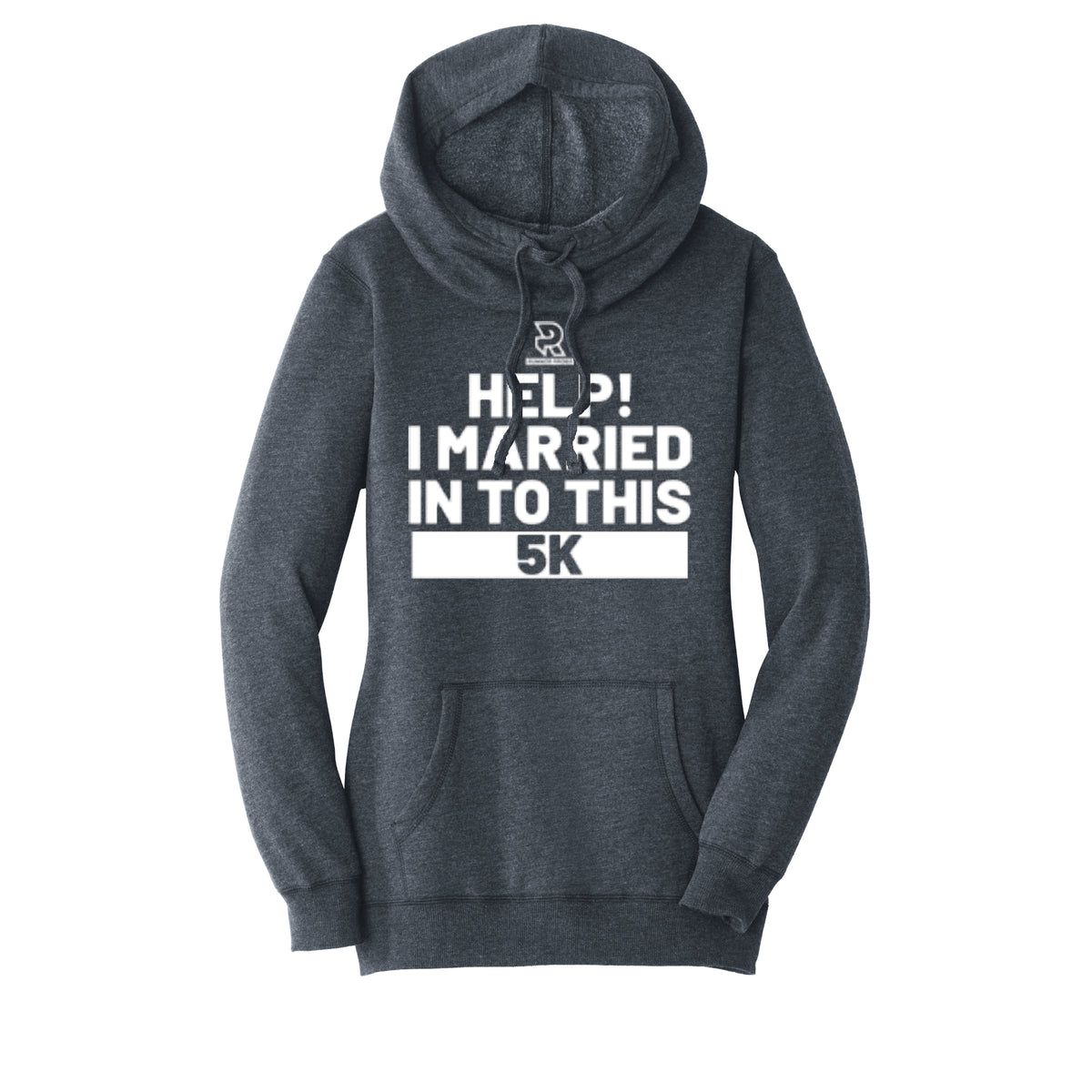 HELP! I MARRIED INTO THIS 5K (White) - Womens Lightweight Fleece Hoodie