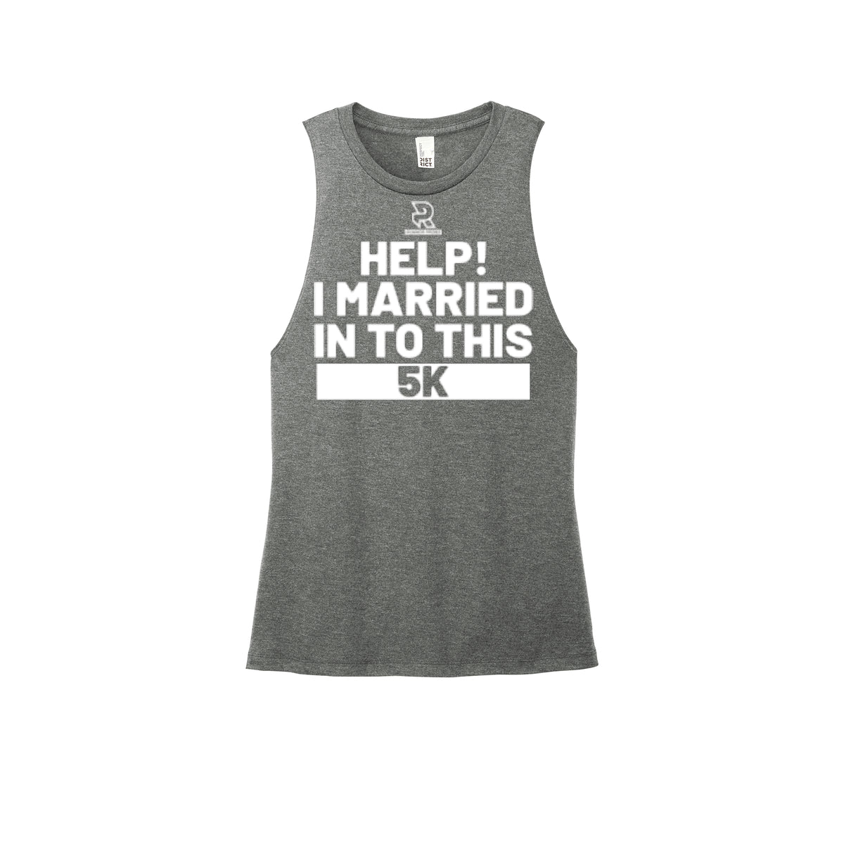 HELP! I MARRIED INTO THIS 5K (White) - Womens Perfect Tri Muscle Tank