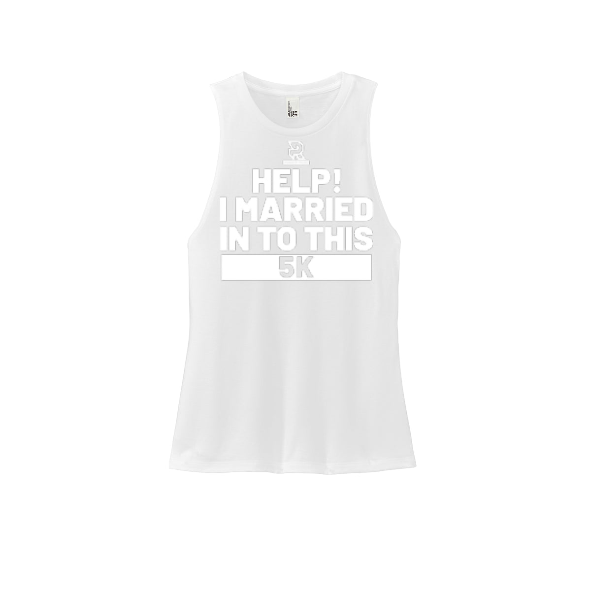 HELP! I MARRIED INTO THIS 5K (White) - Womens Perfect Tri Muscle Tank