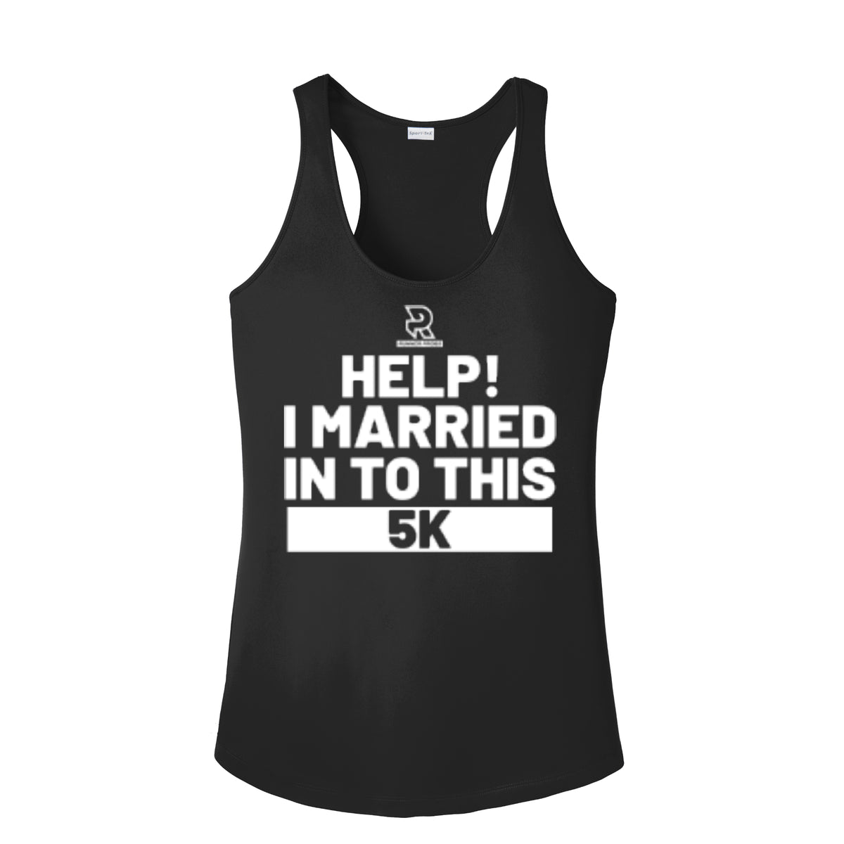 HELP! I MARRIED INTO THIS 5K (White) - Womens Competitor Racerback Tank