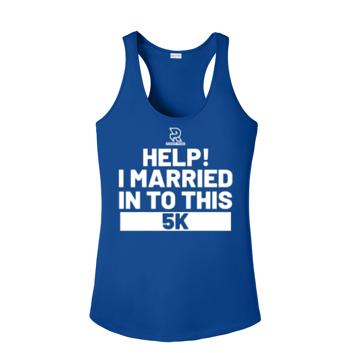 HELP! I MARRIED INTO THIS 5K (White) - Womens Competitor Racerback Tank