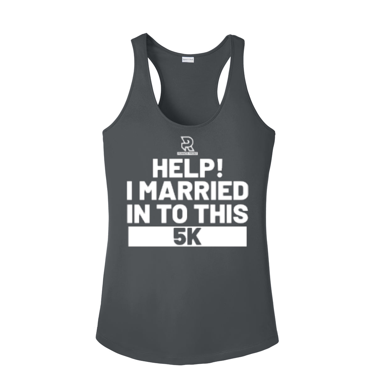 HELP! I MARRIED INTO THIS 5K (White) - Womens Competitor Racerback Tank