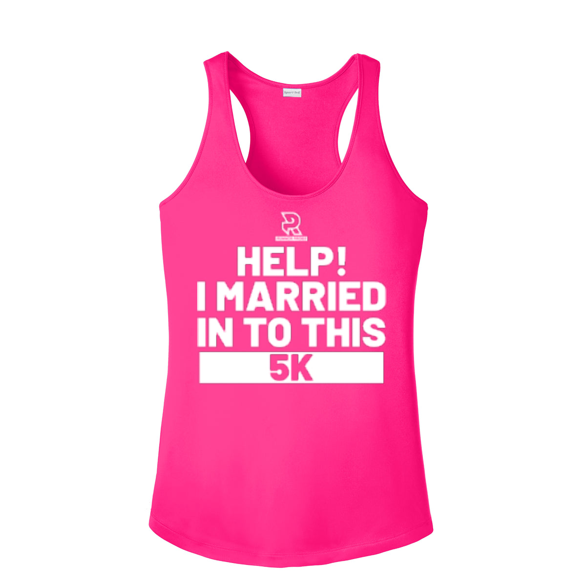 HELP! I MARRIED INTO THIS 5K (White) - Womens Competitor Racerback Tank