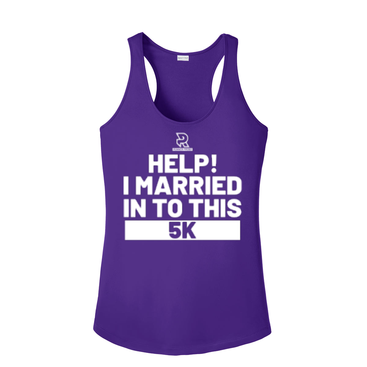 HELP! I MARRIED INTO THIS 5K (White) - Womens Competitor Racerback Tank