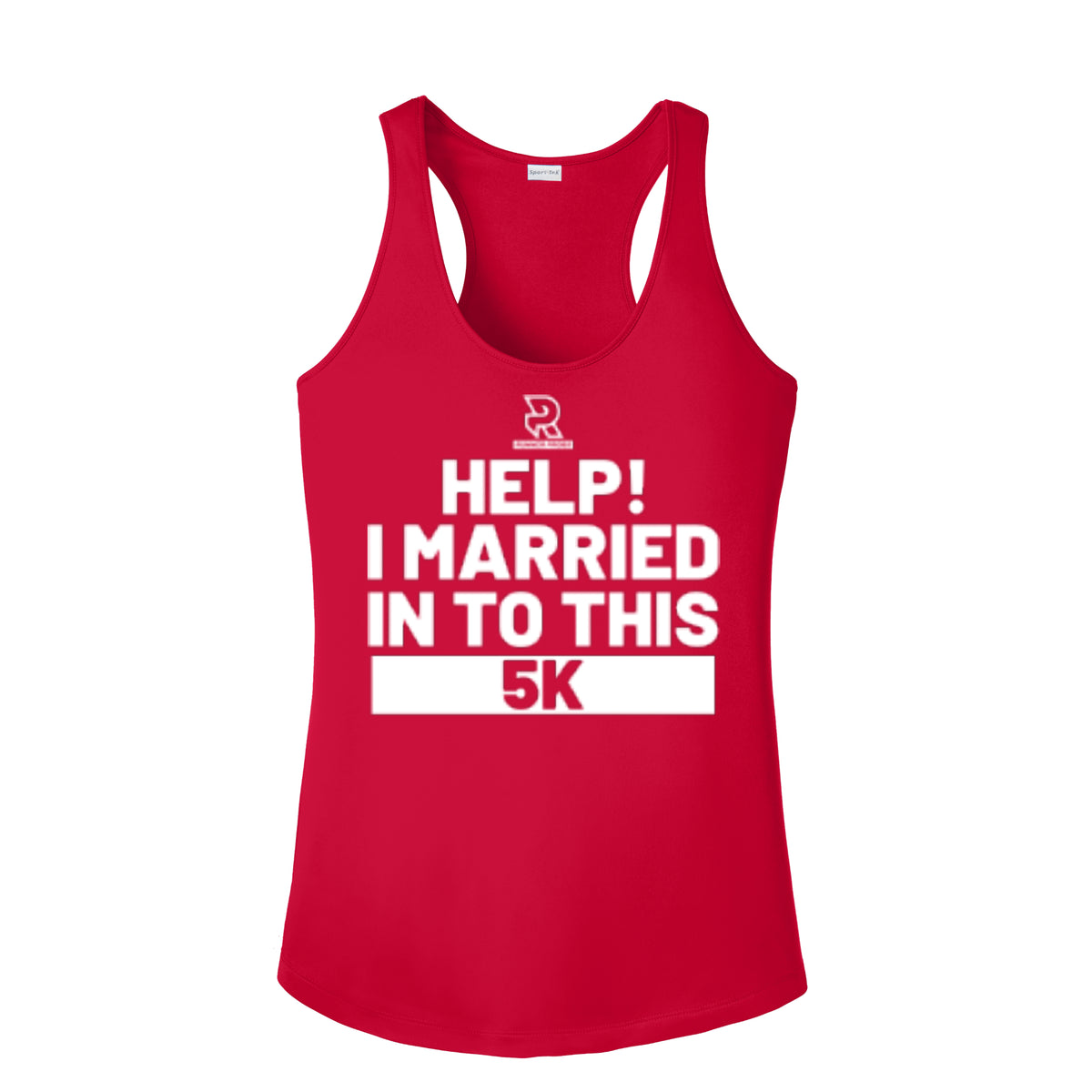 HELP! I MARRIED INTO THIS 5K (White) - Womens Competitor Racerback Tank